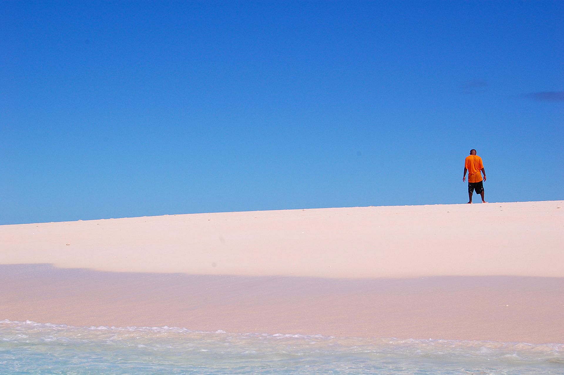 Man on the white dune